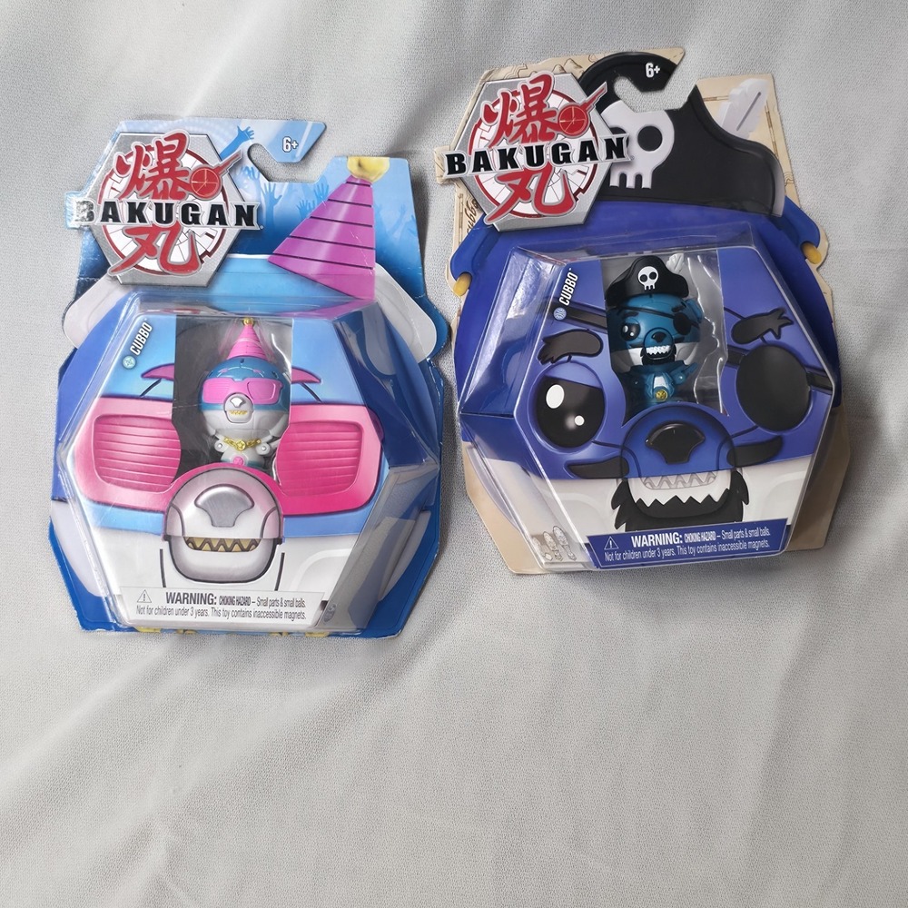 2- Bakugan Geogan Rising Party & Pirate Cubbo Action Figures New in Packages